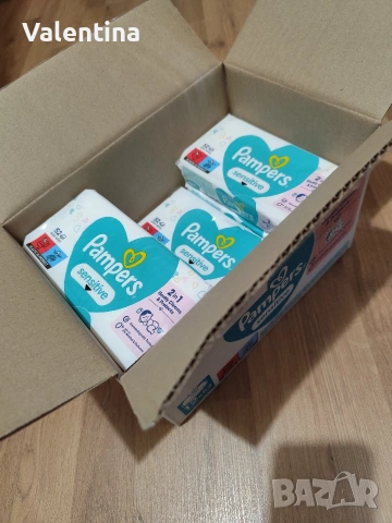 Pampers sensitive мокри кърпички , снимка 2 - Пелени, памперси - 54214428