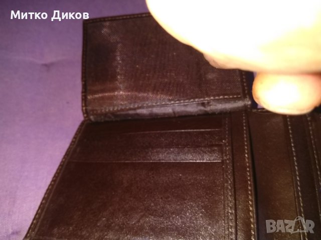 Портфейл кафяв №5 естествена кожа 125х93мм, снимка 5 - Портфейли, портмонета - 40877933