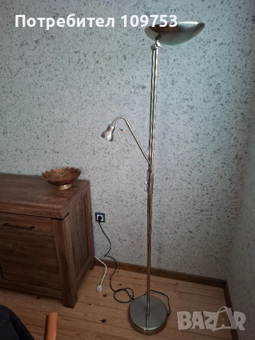 Метална Стояща подова лампа h=180см, снимка 10 - Настолни лампи - 52432775