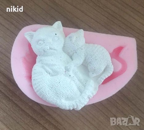 майка котка с коте силиконов молд форма за декорация торта фондан шоколад и др, снимка 2 - Форми - 18462942