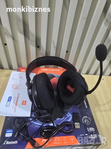 Геймърски Слушалки, JBL QUANTUM 360 BLK Wireless over-ear gaming, снимка 5 - Слушалки за компютър - 55964276