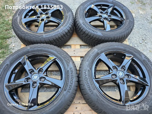 Лети джанти 16ки 5х100 RC Design + зимни гуми 195/60/16 Uniroyal, снимка 3 - Гуми и джанти - 55879317