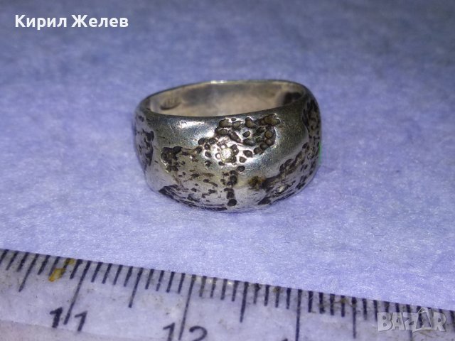 ВЕЛИКОЛЕПЕН СКЪПОЦЕНЕН АВТОРСКИ МАРКОВ СРЕБЪРЕН ПРЪСТЕН СРЕБРО със СИНТЕТИЧНИ ДИАМАНТИ 41067, снимка 14 - Пръстени - 42866755