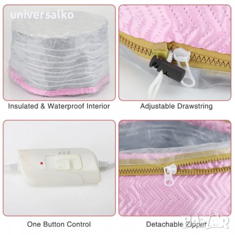 Електрическа шапка за коса, за сушене, маска за коса, подхранване на косата, сешоар, снимка 6 - Сешоари - 40046747