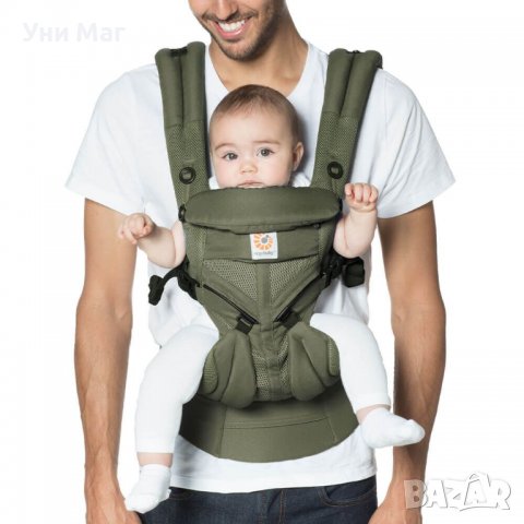 Ергономична раница Ergobaby Omni 360, маслиненозелена , Cool Air Mesh, Khaki Green, снимка 2 - Кенгура и ранички - 37397455