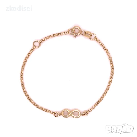 Златна детска гривна 1,30гр. 14,0см. 14кр. проба:585 модел:33289-1, снимка 1