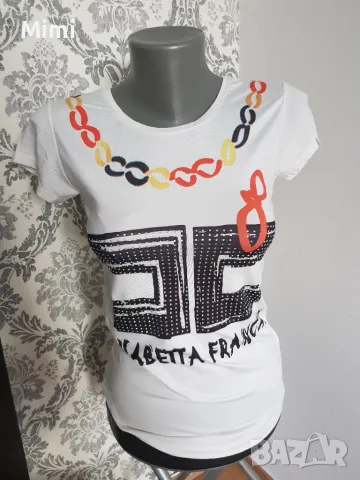 Elisabetta Franchi Тениска S/M, снимка 2 - Тениски - 48592868