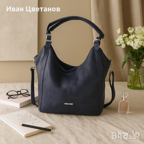 Дамска чанта тип торба от еко кожа – стил, организация и удобство в едно, снимка 7 - Чанти - 51992062