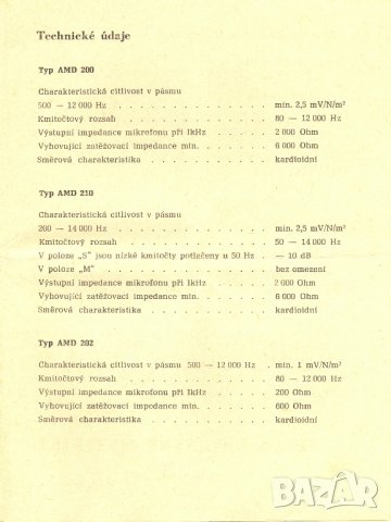 Колекционерски микрофон – динамичен TESLA тип AMD-202 комплект, снимка 15 - Микрофони - 31079187