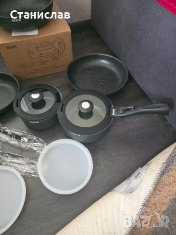 Комплект индукционни съдове за готвене BEZIA 10 части, снимка 2 - Съдове за готвене - 54234855