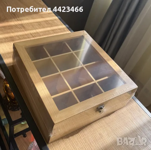 Бамбукова кутия за съхранение , снимка 4 - Органайзери - 56245100