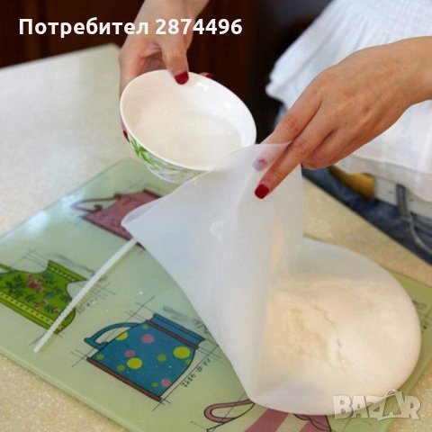 2770 Силиконова незалепваща торба за месене на тесто, снимка 10 - Аксесоари за кухня - 35345797