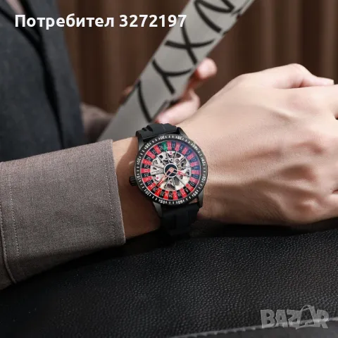 Dulunwe Дизайнерски Автоматичен, механичен часовник Рулетка, водоустойчив , снимка 11 - Мъжки - 50366244