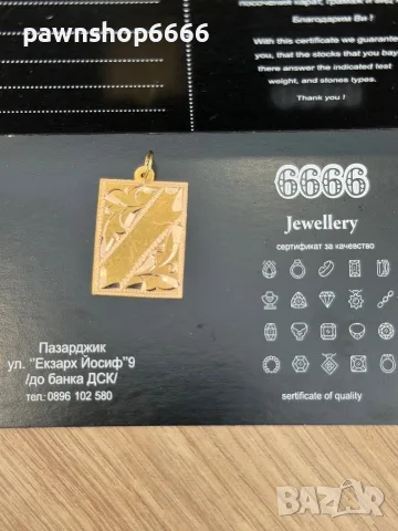Златна висулка 14К / 0,93 грама, снимка 3 - Колиета, медальони, синджири - 55886427