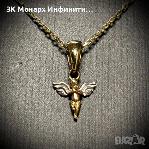 Златен ланец с висулка /585/, снимка 2 - Колиета, медальони, синджири - 54152118