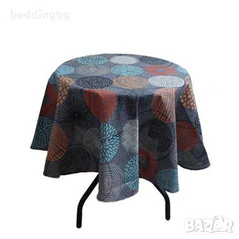 Памучна #покривка за #кръгла #маса , снимка 3 - Покривки за маси - 39723891