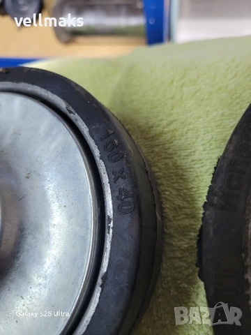 гумирани колелета със планки ф160, снимка 2 - Други машини и части - 52166732