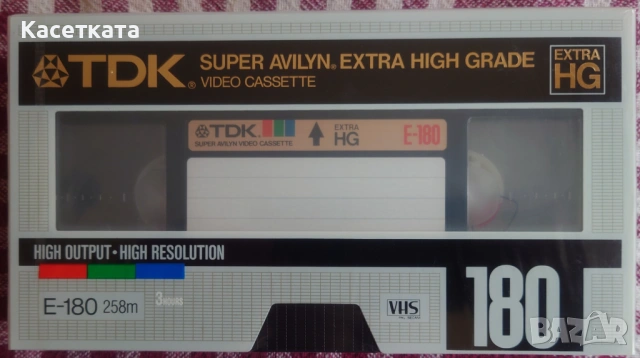 Видеокасета VHS TDK Super avilyn EHG E-180