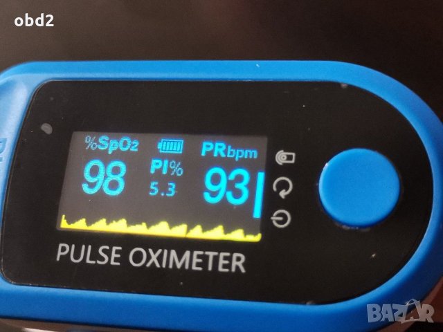 Bluetooth пулсов оксиметър, отчита пулс, сатурация(SpO2) и PI, съвместим с Андроид и iOS, снимка 2 - Уреди за диагностика - 30818791
