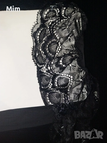 2XL Черни дамски чорапи с дантела , снимка 7 - Бельо - 54361692