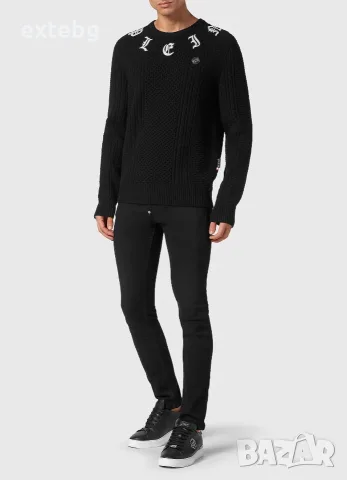 PHILIPP PLEIN оригинален нов вълнен пуловер с кашмир XL, снимка 8 - Пуловери - 56335711