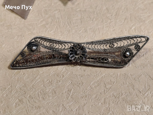 Стара сребърна брошка (15)