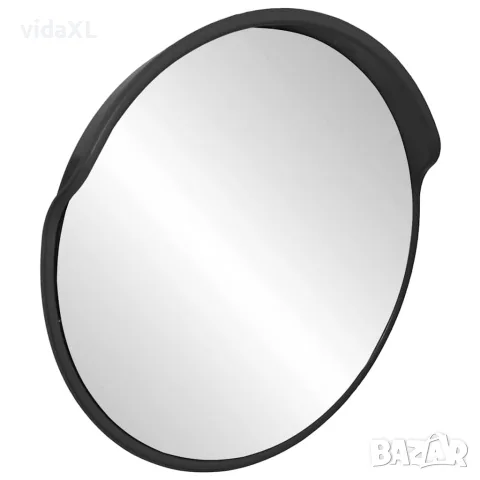 vidaXL Градинско изпъкнало огледало за движение, черно, Ø60 см, поликарбонат, снимка 2 - Огради и мрежи - 56146173