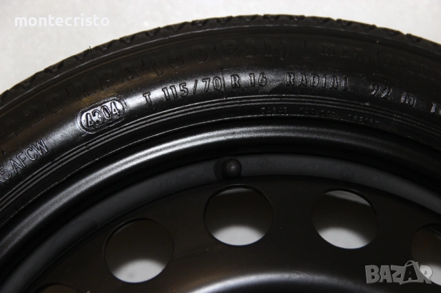 Резервна гума патерица Opel Astra H (2003-2010г.) 5x110 / 65.1 / 16 цола Opel Zafira B (2005-2012г.), снимка 4 - Гуми и джанти - 54290998