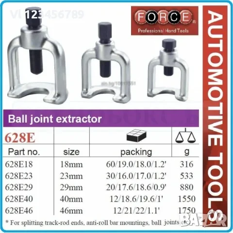 Скоба за ябълковидни болтове FORCE 40 мм, снимка 2 - Други инструменти - 50813652
