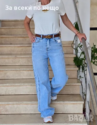 Дамски Сини Меки И Еластични Летни Дънки Код VL-80, снимка 4 - Дънки - 50424115