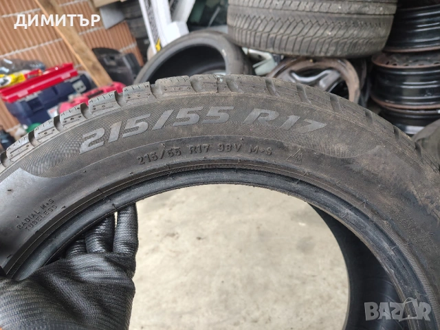 2бр.зимни гуми PIRELLI 215 55 17 DOT19 цена за брой, снимка 6 - Гуми и джанти - 54081981