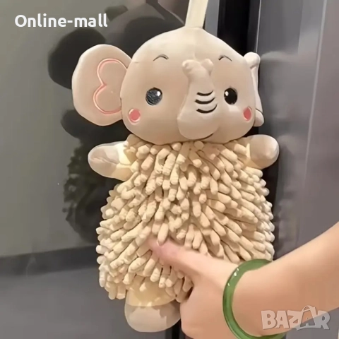 2в1 Плюшена играчка Слонче – Мека Кърпа за Ръце и Играчка , снимка 4 - Плюшени играчки - 51533894