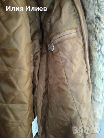 Ново дамско палто от естествена кожа и пух, размер XL, снимка 8 - Палта, манта - 38352672