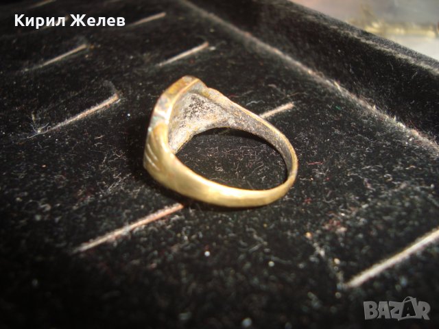 СТАРИНЕН ПОСРЕБРЕН РЕТРО БРОНЗОВ ПРЪСТЕН МАЙСТОРСКА ИЗРАБОТКА 18639, снимка 8 - Пръстени - 32169970