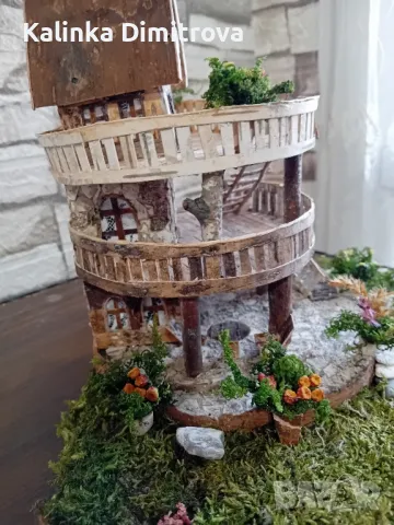 Къщата с цветята-ръчно изработена декорация., снимка 4 - Декорация за дома - 48108250