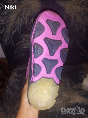 Гумени ботуши с топла подплата 28/29 номер, светещи