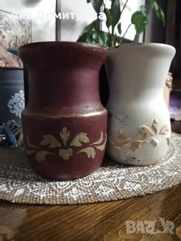 Ръчно изработена дървена ваза, снимка 2 - Декорация за дома - 35652997