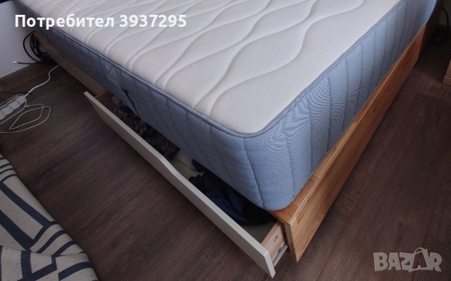 легло MANDAL IKEA - без матрак 140/202, снимка 4 - Спални и легла - 52735182
