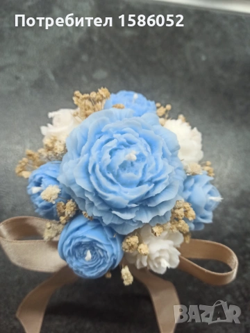 Стилен букет от соев восък , снимка 2 - Други - 53156064