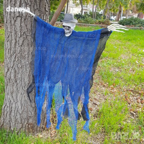 3141 Висяща украса за Хелоуин Череп с дрехи, снимка 5 - Декорация за дома - 38303937