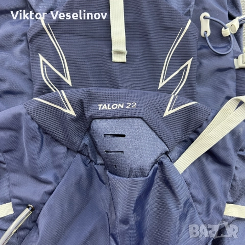 Ospray Talon 22L Туристическа раница Размер M-XL Твърд Гръб Синя Планинска, снимка 2 - Раници - 51616777