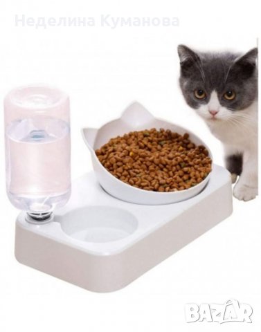 ❌ Подвижна хранилка за котки и кучета с резервоар за вода 500мл. ❌, снимка 1 - За котки - 39633010