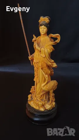 Антична Китайска фигурка,кост, снимка 2 - Антикварни и старинни предмети - 49868711