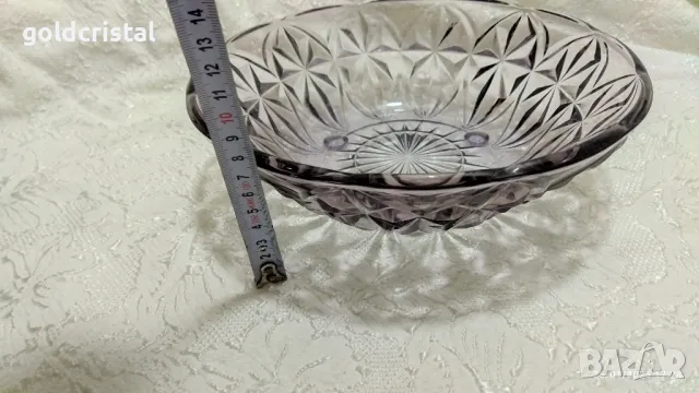 ретро стъклена фруктиера цветно стъкло , снимка 3 - Антикварни и старинни предмети - 48828594