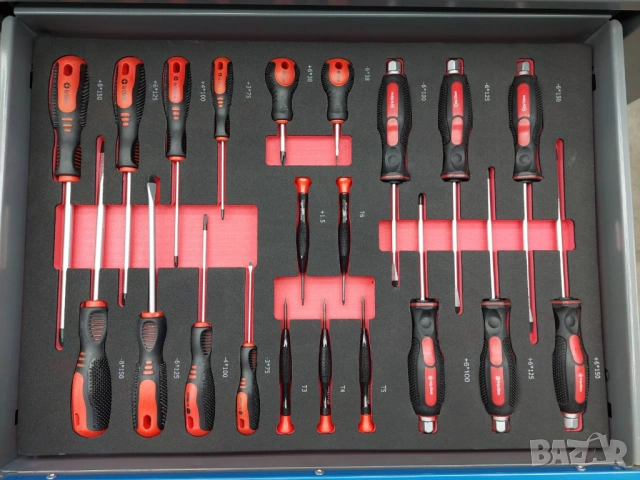 Количка за инструменти оборудвана с 258 броя инструменти, снимка 8 - Други инструменти - 51993756