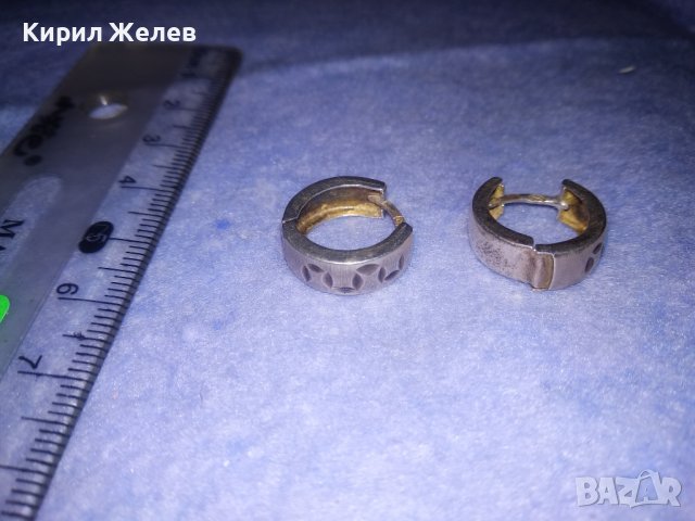 СРЕБЪРНИ РЕТРО СТИЛ ОБЕЧКИ СРЕБРО 925 АНГЛИЯ СТАРИ РЪЧНО ОРНАМЕНТИРАНИ 25260