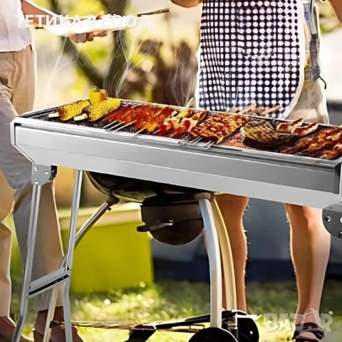 Преносимо барбекю от неръждаема стомана., снимка 4 - Барбекюта - 50574865