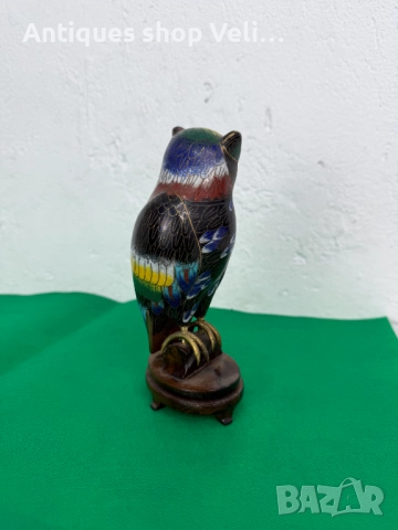 Китайска фигура на сова №7611, снимка 4 - Антикварни и старинни предмети - 52378789