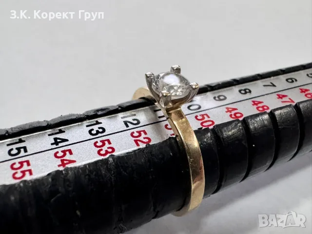 Дамски златен пръстен 14К 585-1,20 г, снимка 7 - Пръстени - 55817640