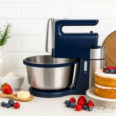 Комплект ръчен миксер с купа J. POWER HM-J03, снимка 2 - Миксери - 51635194